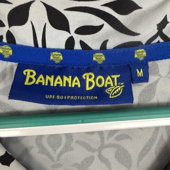 Banana Boat Dress Womens Medium Black White UPF 50+ Sun Protection Cover Up - Picture 6 of 10